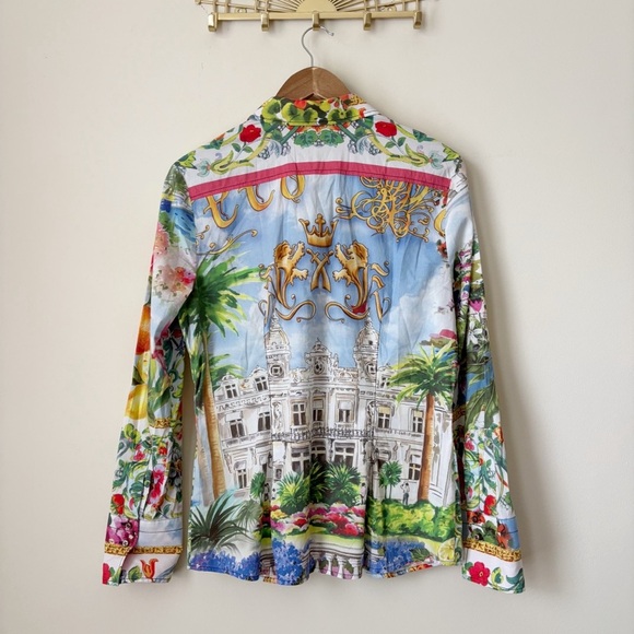 Otto Kern Shirt 40 Fruit Floral Mixed Print Button Front - Picture 3 of 7